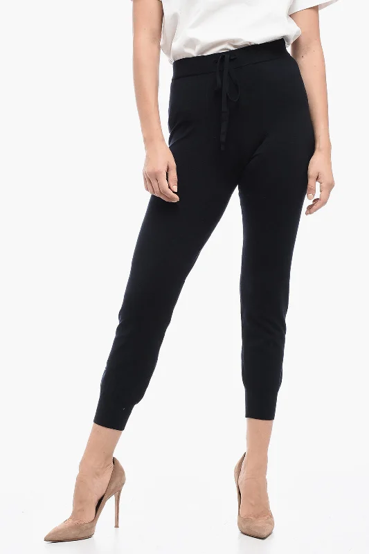 Max Mara S Drawstringed ELIA Knitted Pants