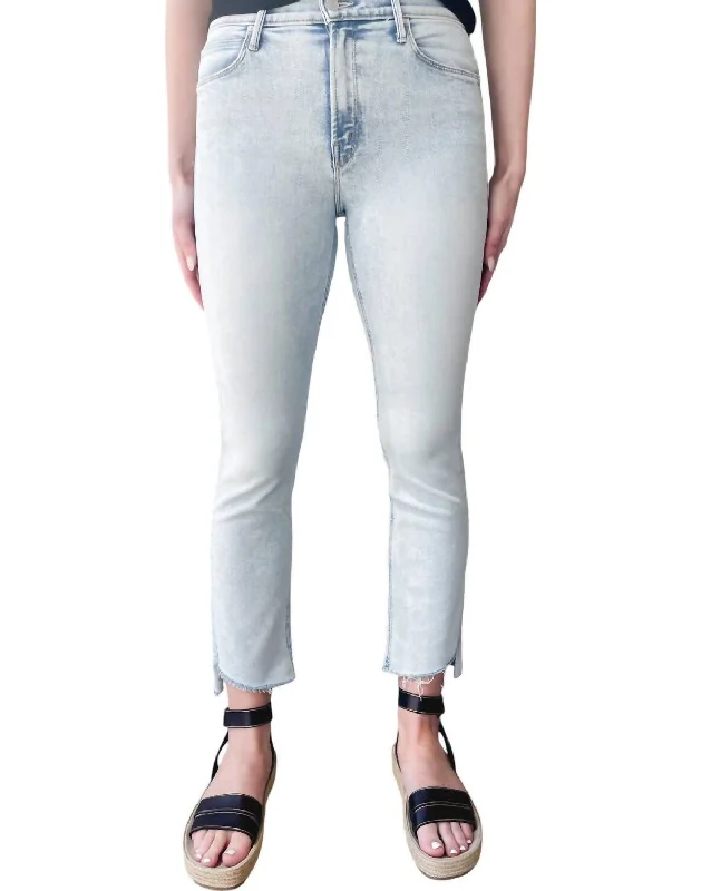 Mid Rise Dazzler Ankle Step Jeans In Glamour Shot