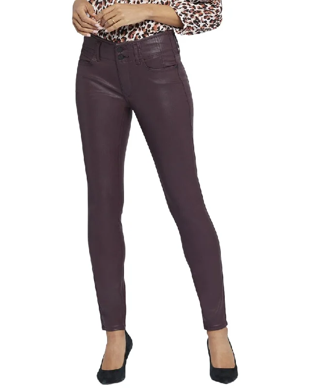 NYDJ Ami Dark Cherry Coated Skinny Leg Jean