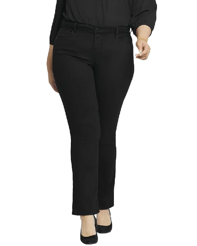 NYDJ Plus Marilyn Black Straight Jean