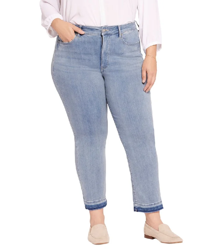 NYDJ Plus Marilyn Crystalline High-Rise Straight Leg Jean