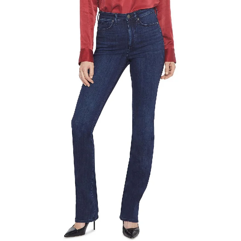 Petites Womens Slim High Rise Bootcut Jeans