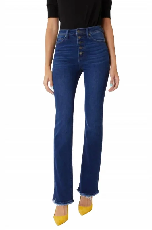 Rainn Ultra High Rise Flare Jeans In Dark