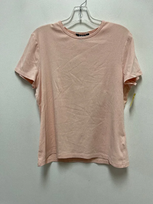 Top Short Sleeve Basic By Lauren By Ralph Lauren In Pink, Size: Xl