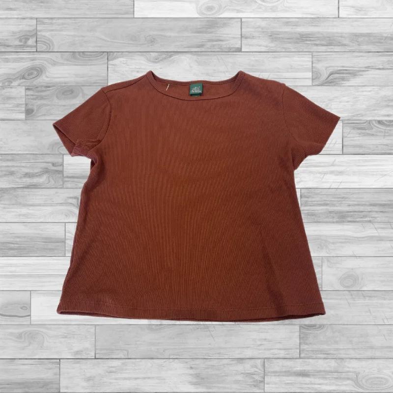 Top Short Sleeve Basic By Wild Fable In Orange, Size: Xs