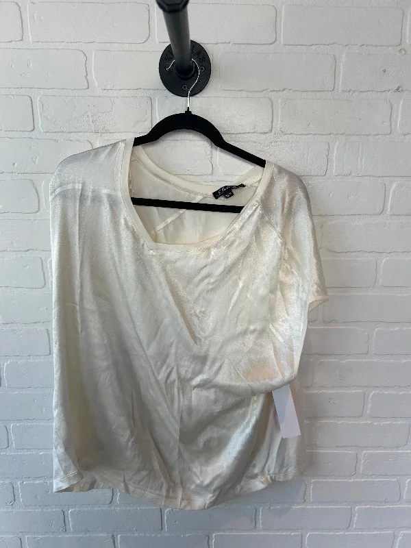 Top Short Sleeve By Charlie B In Cream, Size: Xl