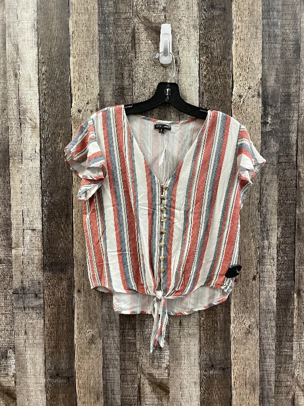 Top Short Sleeve By Style Envy In Striped Pattern, Size: L