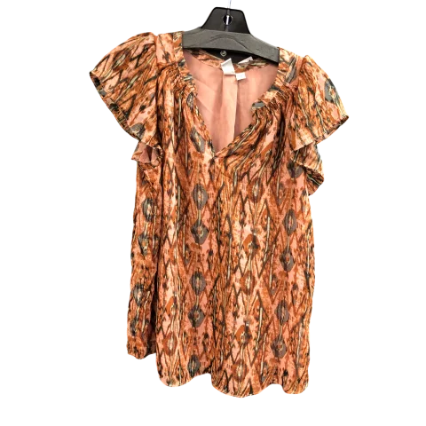 Top Short Sleeve Designer By Joie In Tan, Size: S