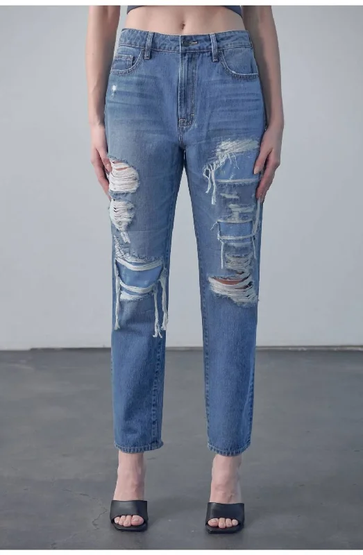 Tracey High Rise Straight Leg Jean In Dark Wash