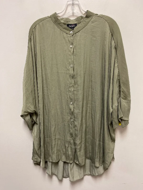 Tunic Short Sleeve By Gigio In Green, Size: L