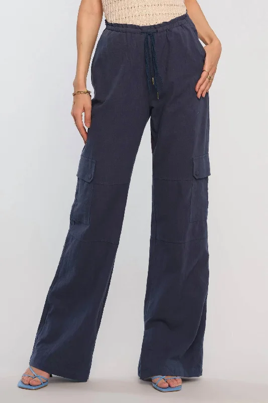 Valentina Wide Leg Pants In Indigo