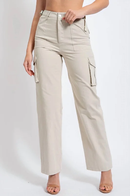 You're My Type Cargo Pants In Light Grey